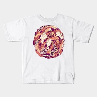 Peach Abstract Wave of Thoughts No 1 Kids T-Shirt